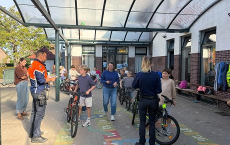 Fietsencontrole door de politie